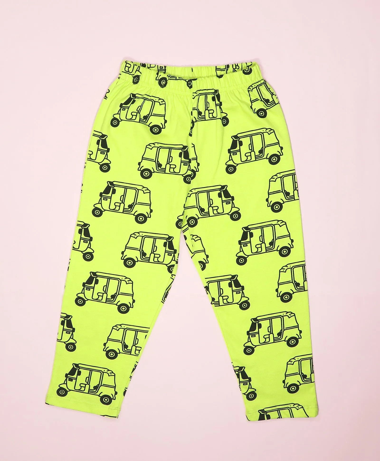 Auto Rickshaw Pattern Full Sleeves T-Shirt & Pajama Set