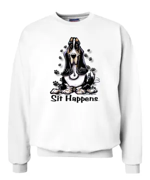 Basset Hound - Sit Happens - Sweatshirt