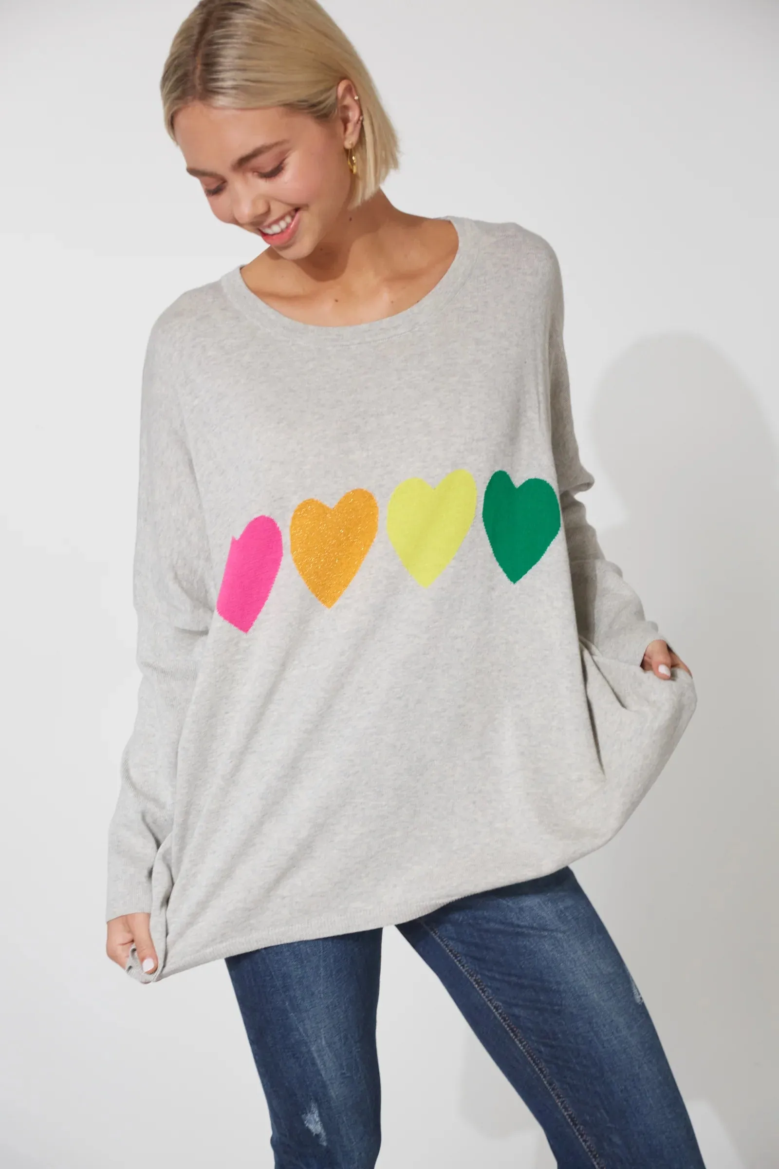 Boden Heart Jumper ONE SIZE