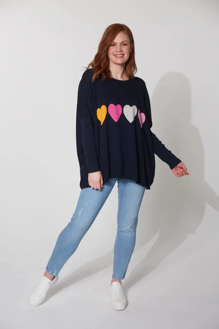 Boden Heart Jumper ONE SIZE