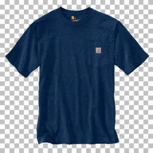 Carhartt Men's Short Sleeve Pocket T-Shirt_Dark Cobalt Blue Heather