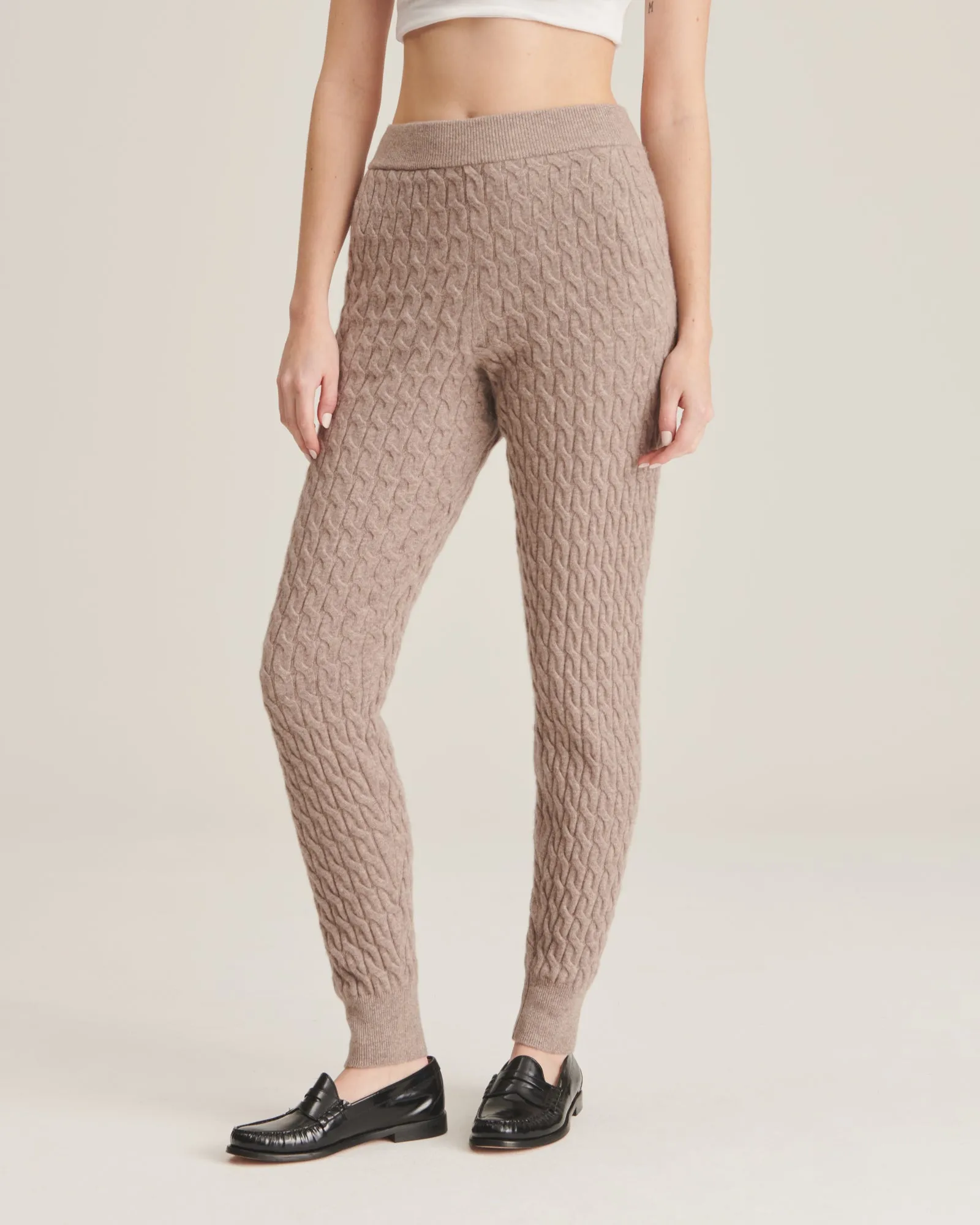 Cashmere Cable Knit Jogger