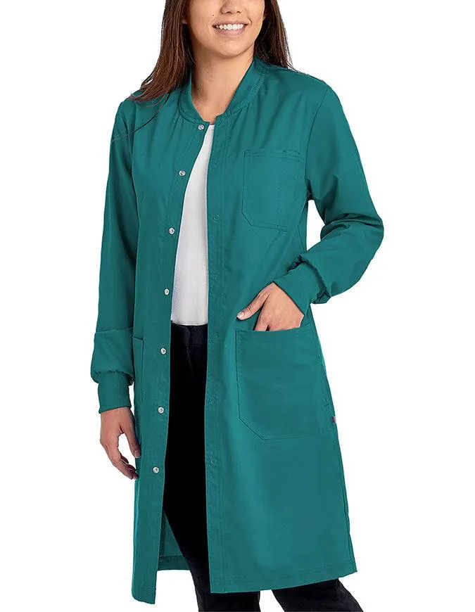 Cherokee Workwear Revolution Unisex 40 Inches Snap Front Lab Coat