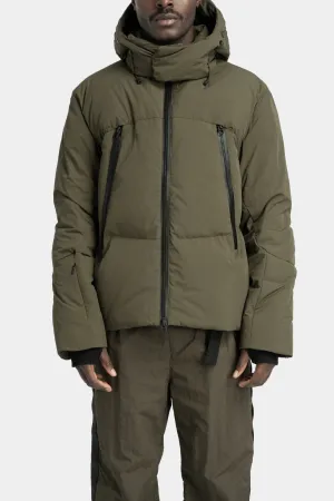 Detachable hood down jacket, Army Green