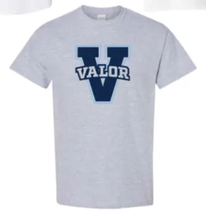 Essentials Tee Grey Valor V Short Sleeve