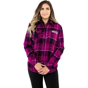 FXR Women's Timber Insulated Flannel Jacket Berry/Black