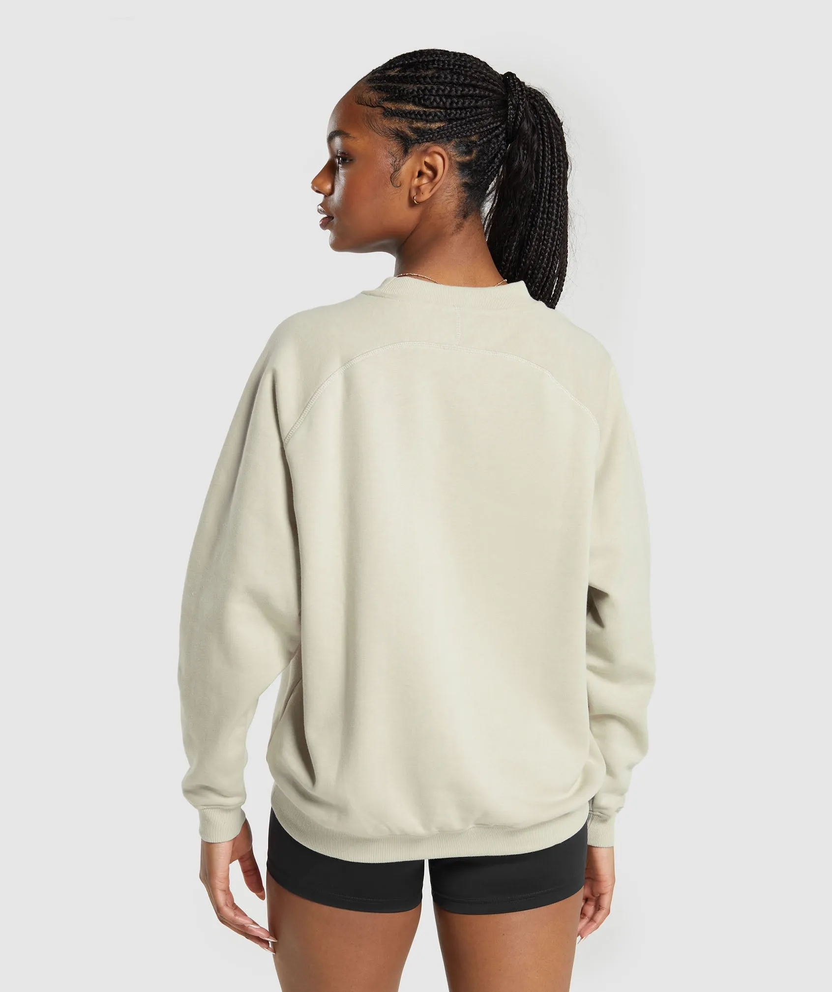 Gymshark Training Oversized Fleece Sweatshirt - Pebble Grey