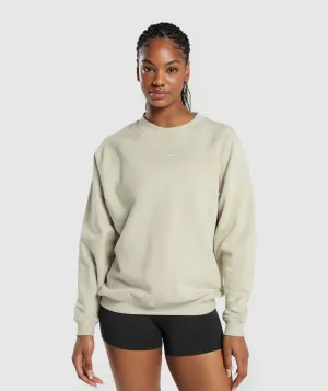 Gymshark Training Oversized Fleece Sweatshirt - Pebble Grey