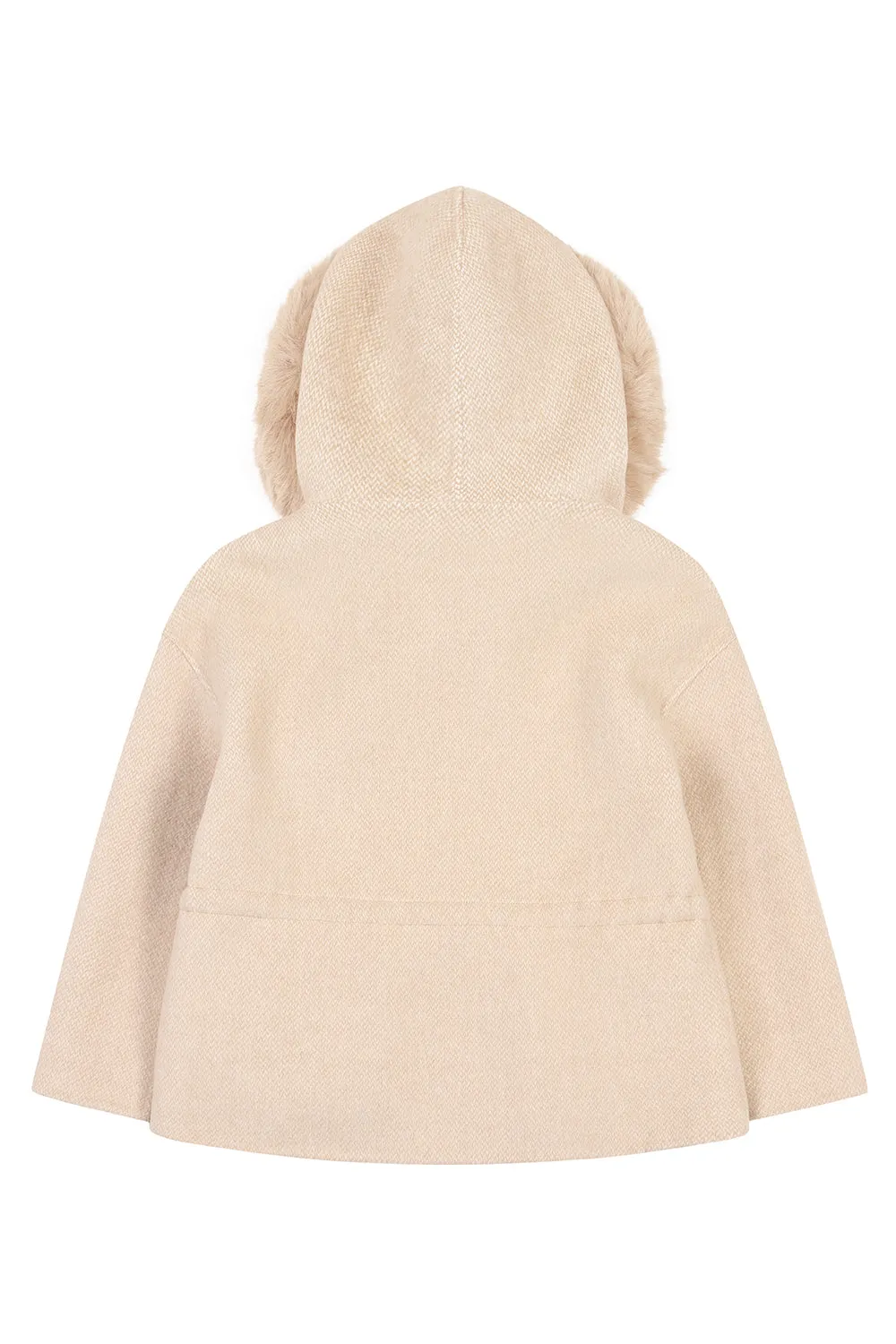 'Maribel' cashmere drawstring coat - Nude