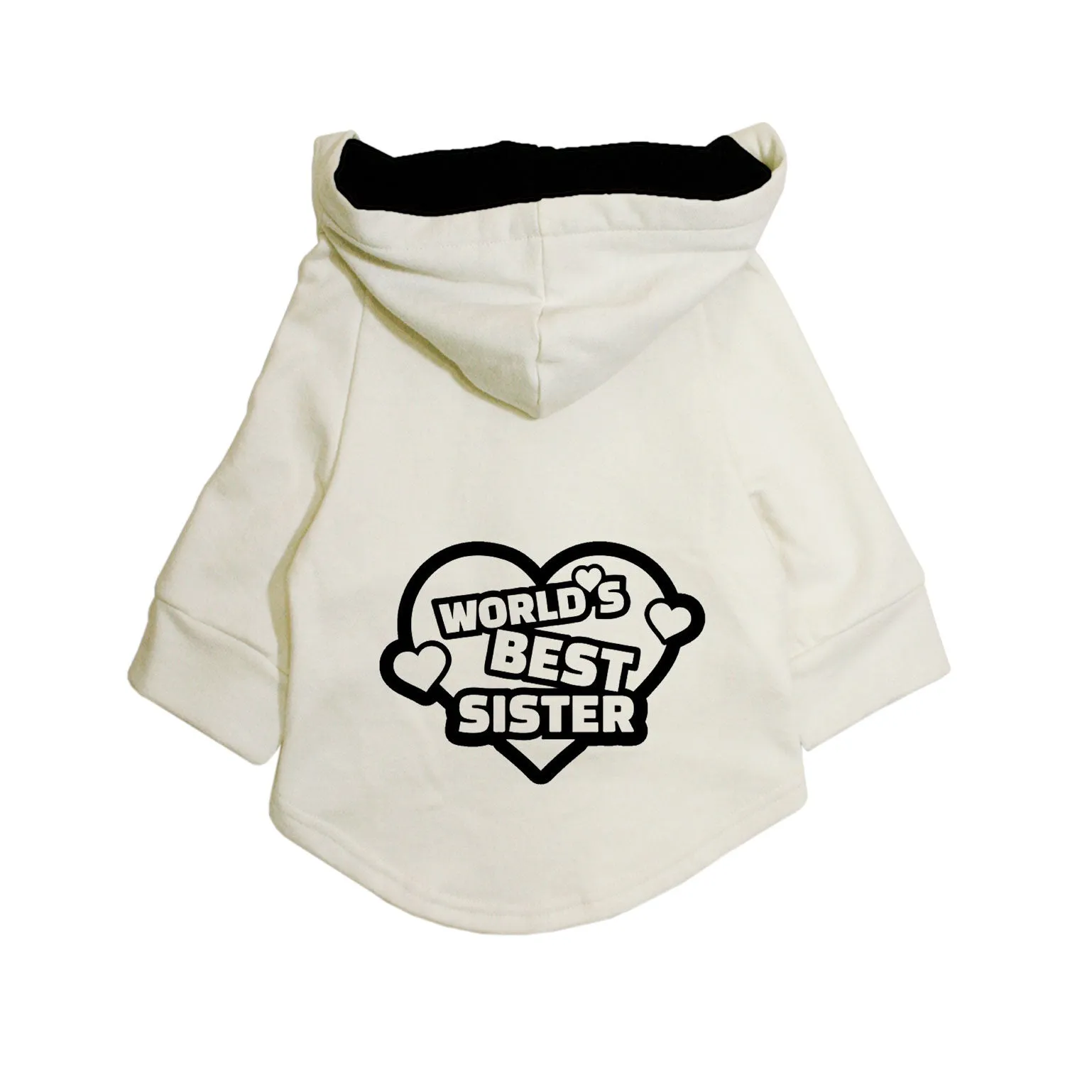 "World's Best Sister" Printed Dog Hoodie Jacket