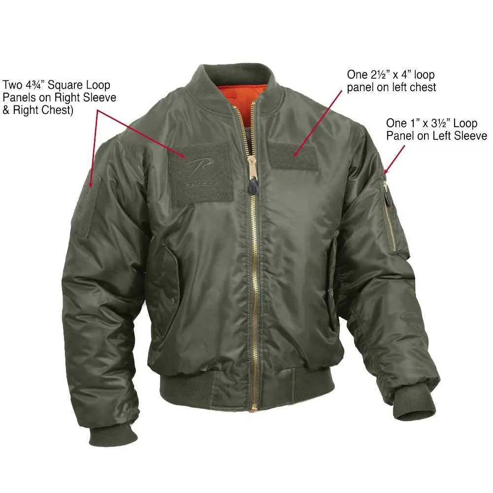 Rothco Mens MA-1 Flight Jacket with Patches