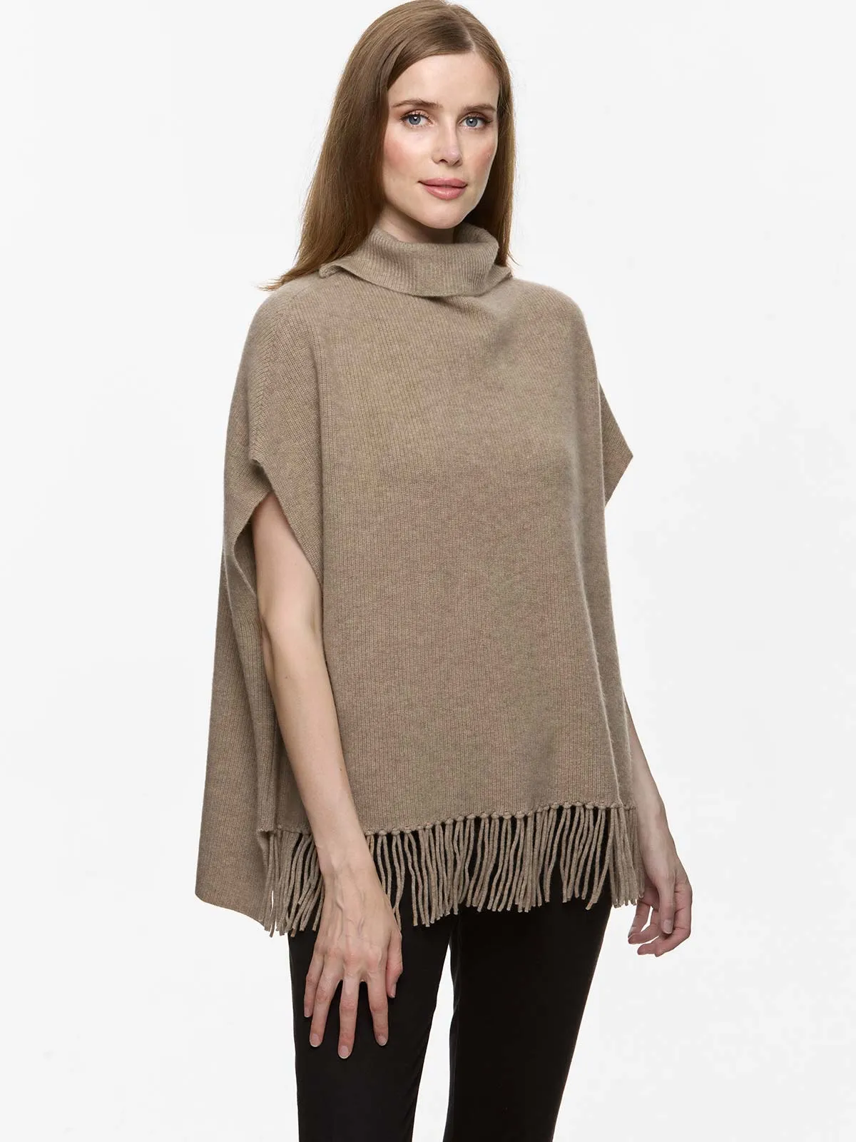 Taupe Oversized Cashmere Vest