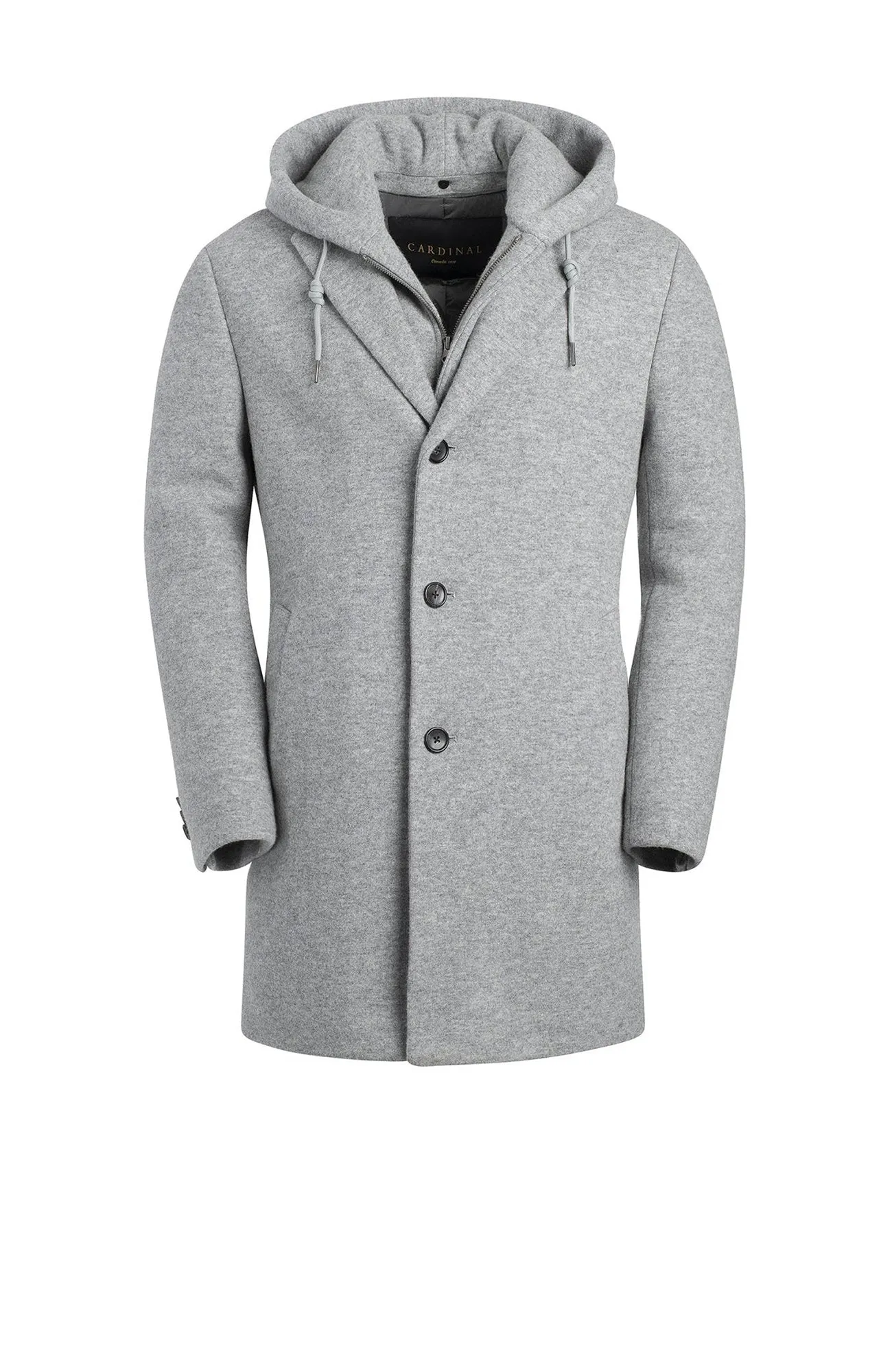 Gray Tyson Wool Topcoat with PrimaLoft Insulation