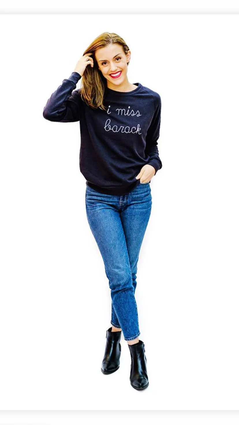 Unisex Black "I Miss Barack" Eco Fleece Sweatshirt