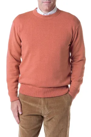 Brick Red Yachtsman Crewneck Sweater for Men